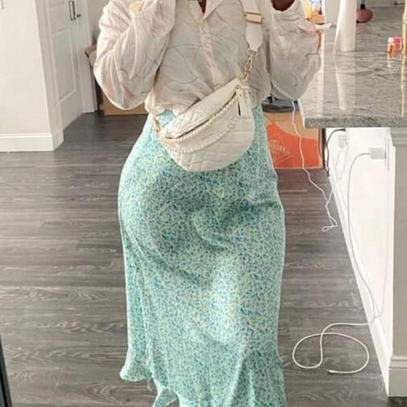 Fanny pack Pearl bead strap handbag quilted white womens - Picture 7 of 7